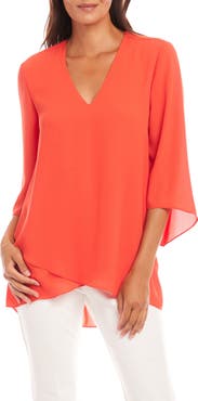 Karen Kane Asymmetric Crossover Hem Top