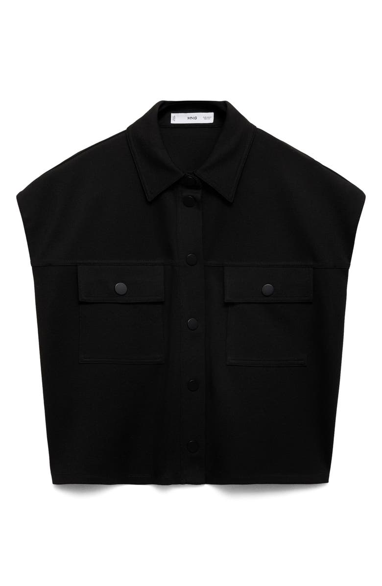 MANGO Oversize Snap Front Vest, Alternate, color, 