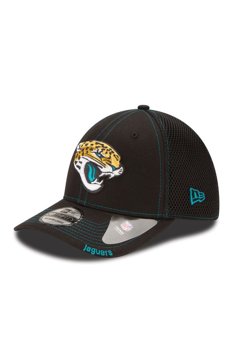 Men's New Era Black Jacksonville Jaguars Neo 39THIRTY Flex Hat, Main, color, Black