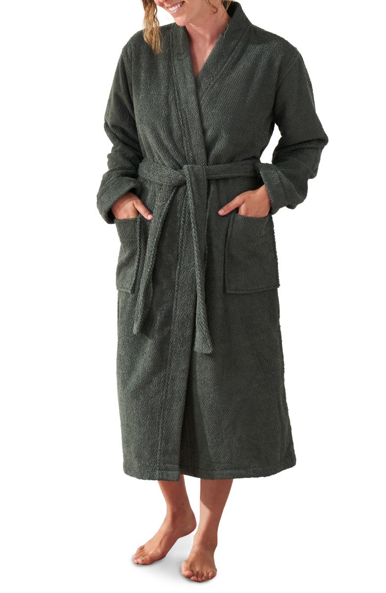 Coyuchi Gender Inclusive Air Weight<sup>™</sup> Organic Cotton Robe, Main, color, Shadow
