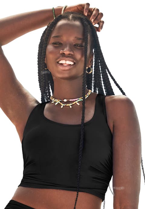 Cropped Racerback Tankini Top