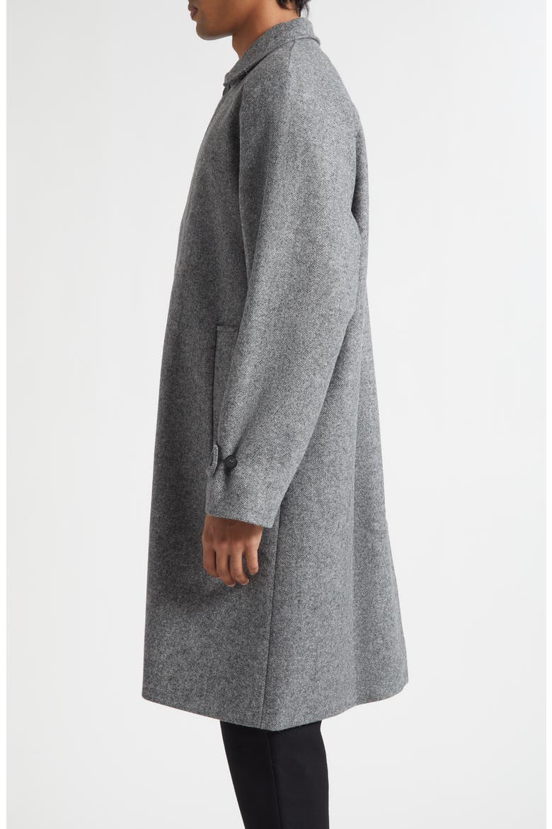 Heritage Herringbone Wool Coat, Alternate, color, GREY