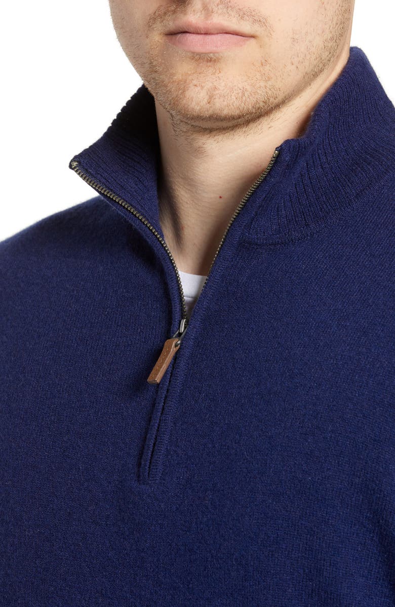 NORDSTROM MEN'S SHOP Cashmere Quarter Zip Sweater, Alternate, color, 