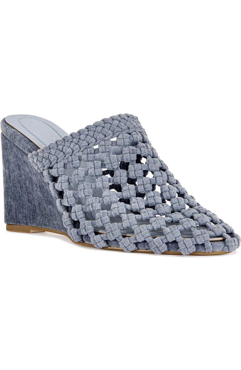 AZALEA WANG Gwendolyn Wedge Mule, Alternate, color, Blue