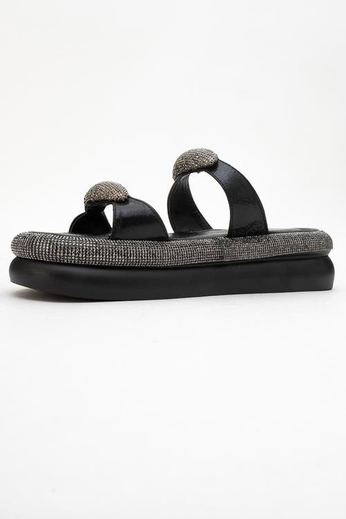 Prologue Shoes Finery Embellished Platform Slide In Black