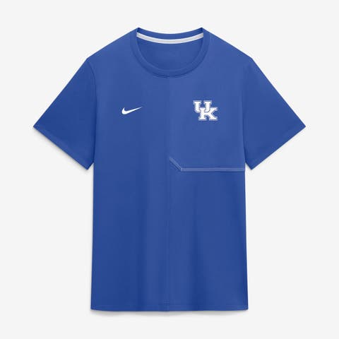Men's Nike Royal Kentucky Wildcats 2026 Sideline UV Dri-FIT Coaches Shirt