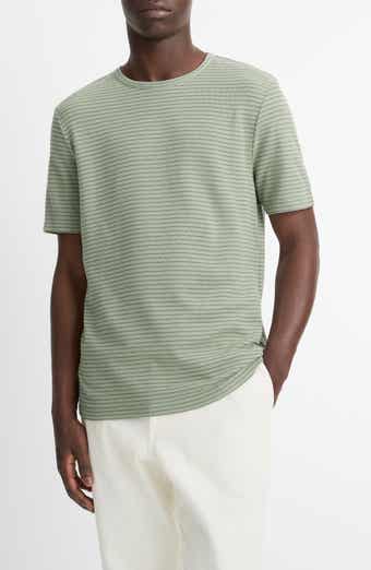 Vince Stripe Pima Cotton Piqué T-Shirt