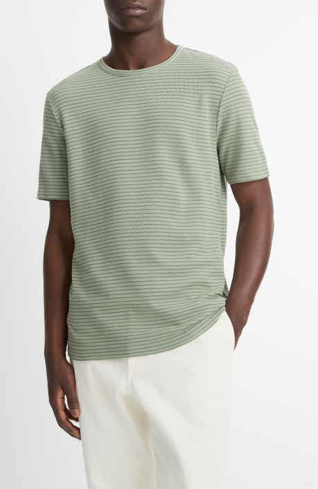 Vince Stripe Pima Cotton Piqué T-Shirt