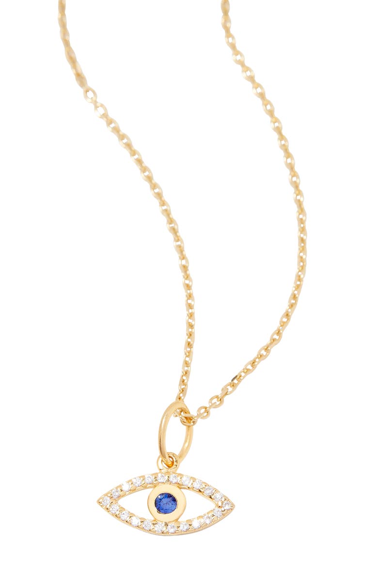 Brook and York Adeline Evil Eye Necklace, Alternate, color, Gold