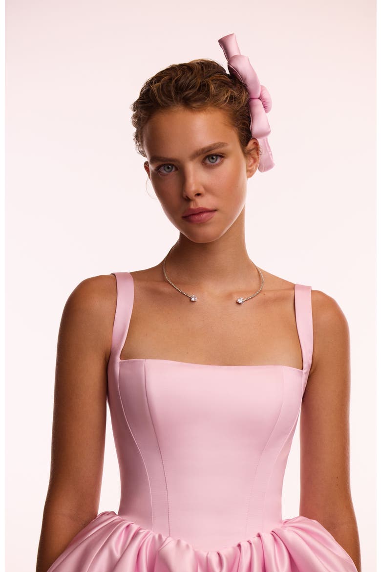 Corset Formal Occasion Mini Dress with Bubble Skirt in Pink, Alternate, color, Pink