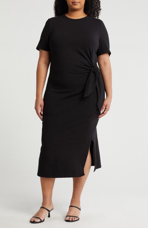 Tie Knot Midi Dress (Plus)