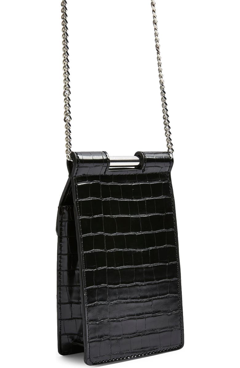 Topshop North South Faux Leather Crossbody Bag, Alternate, color,