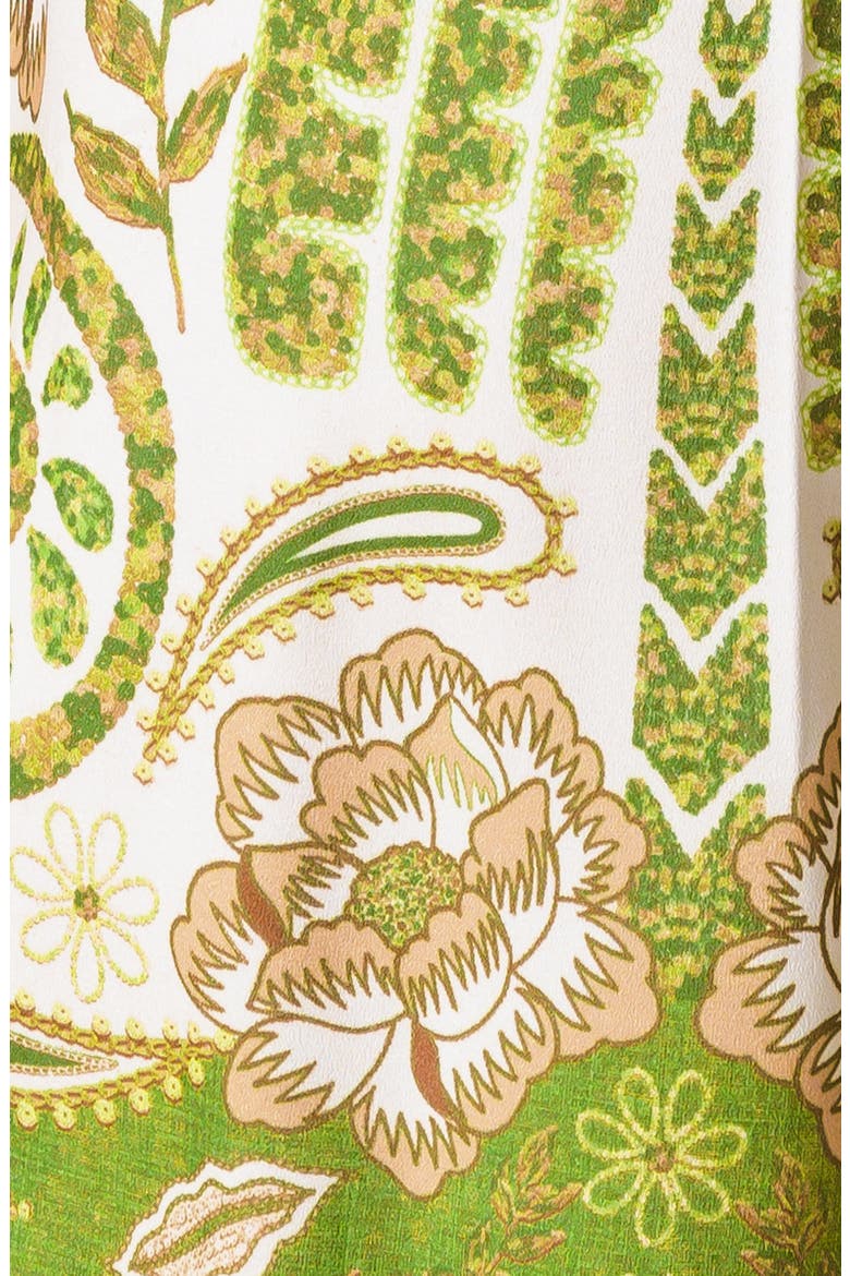 Paisley Print Shorts, Alternate, color, IVORY/ GREEN