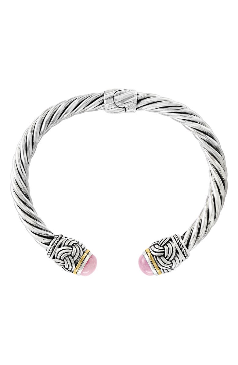 EFFY Sterling Silver & 18K Gold Pink Opal Bracelet, Alternate, color, 