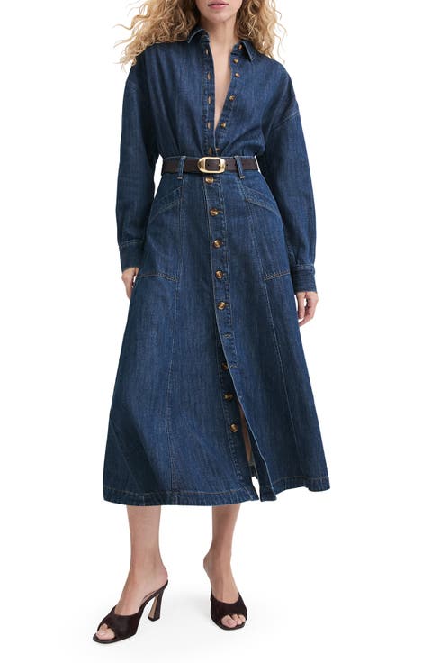 The Lila Denim Maxi Skirt