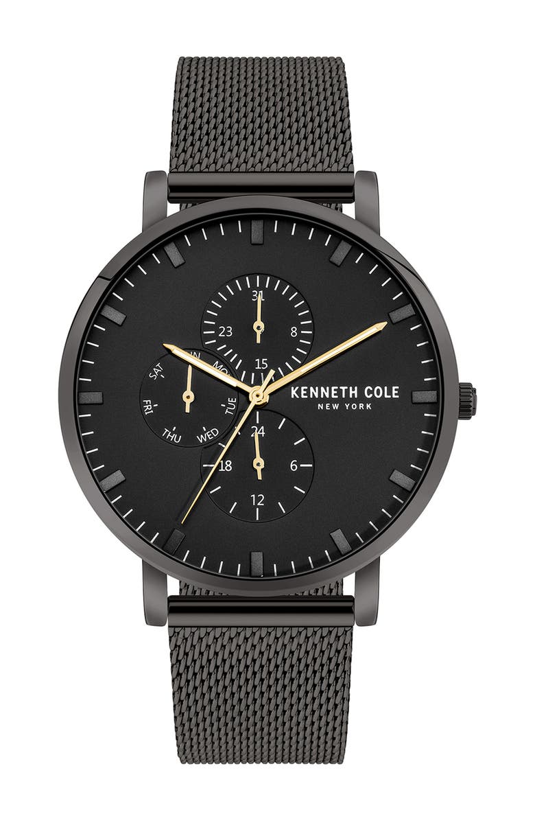 Kenneth Cole New York Men's Multifunction Mesh Strap Watch, 42mm, Main, color,