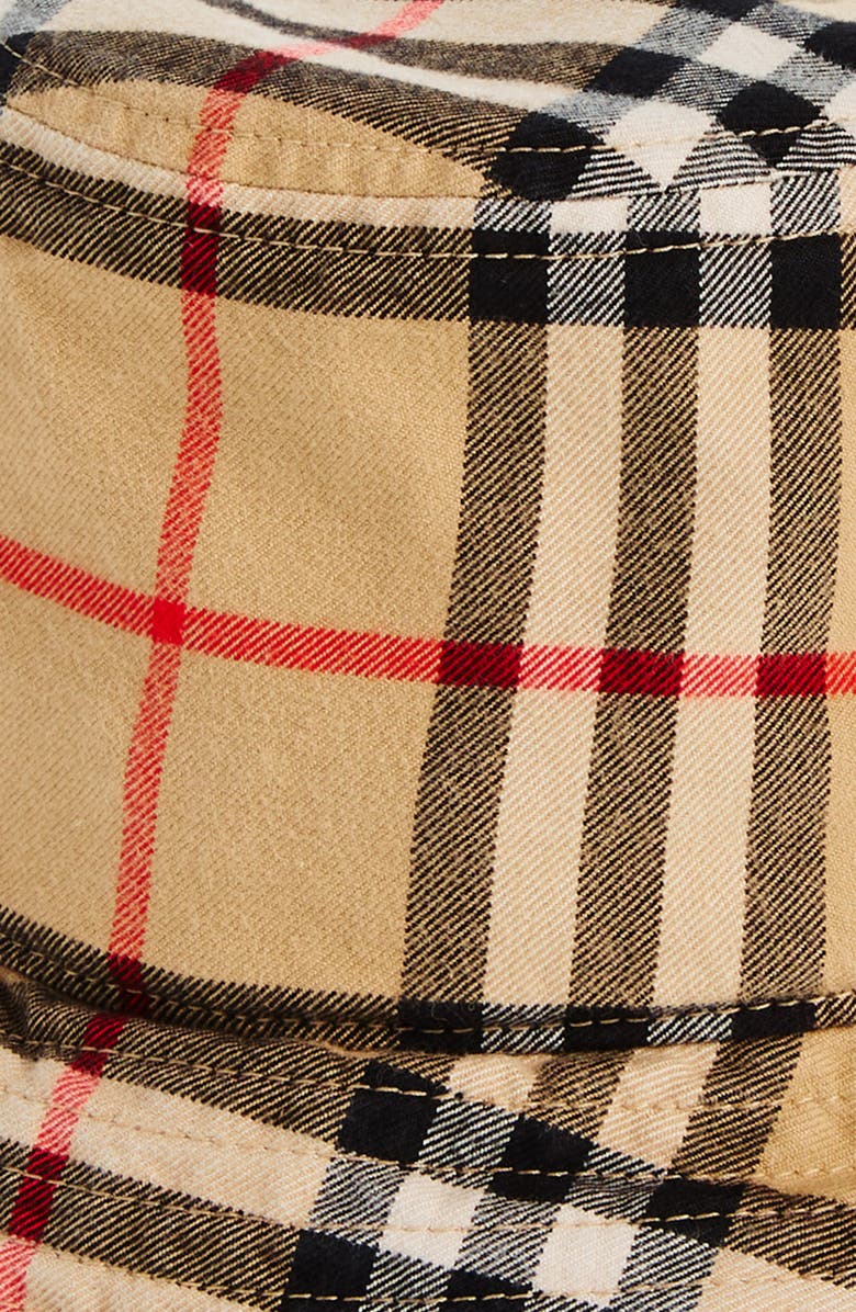Burberry Archive Check Cotton Twill Bucket Hat, Alternate, color, 