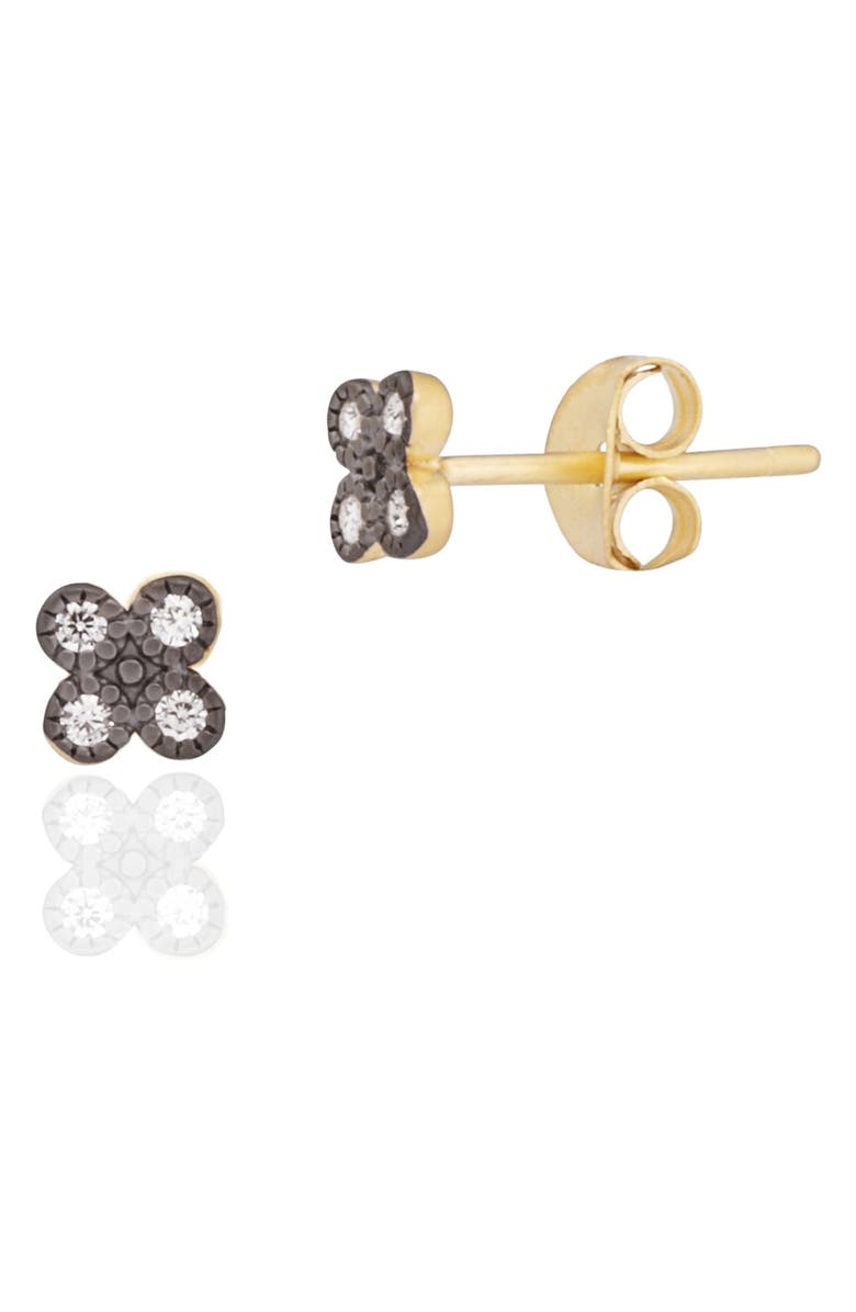 FREIDA ROTHMAN Signature Tiny Clover Stud Earrings, Main, color,
