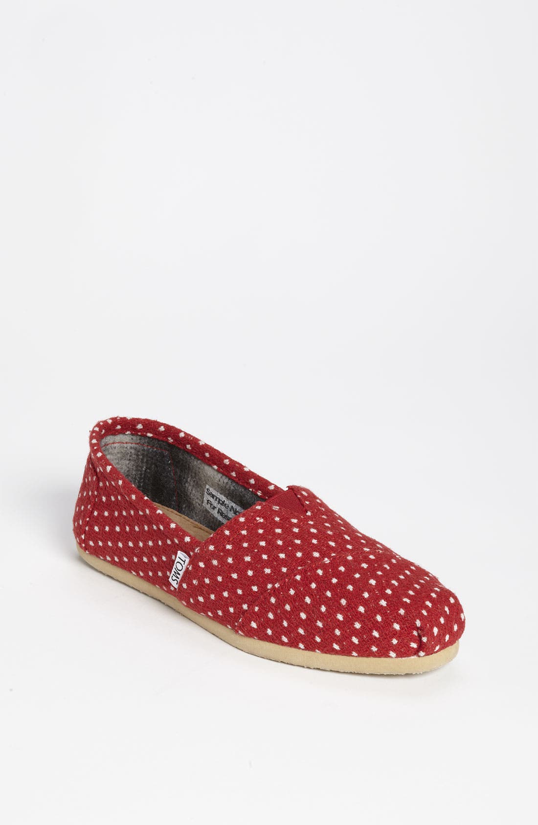 'Classic - Dot' Woolen Slip-On, Main, color, RED