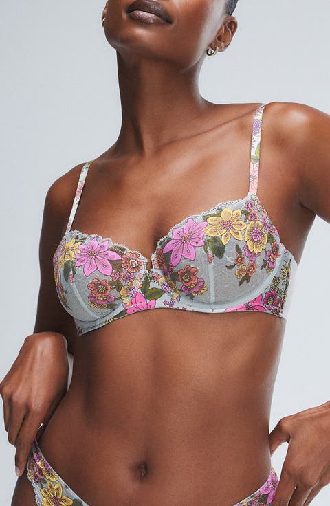 Mod Poppy Unlined Lace Balconette Bra