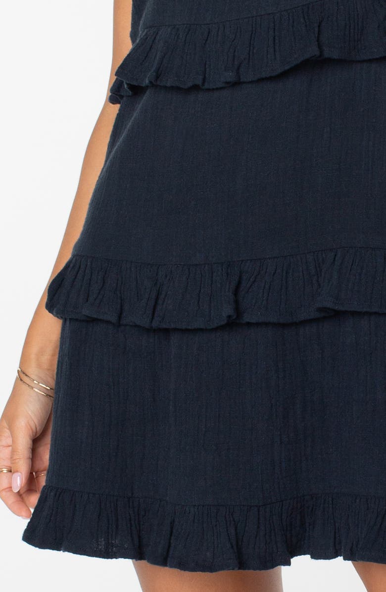 Roxy Soft Sand Ruffle Minidress, Alternate, color, Anthracite