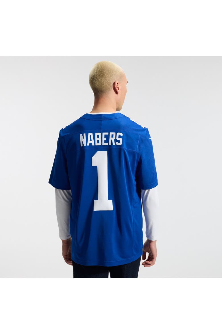 Men's Nike Malik Nabers Royal New York Giants Team Vapor F.U.S.E. Stitched Limited Jersey, Alternate, color, Royal