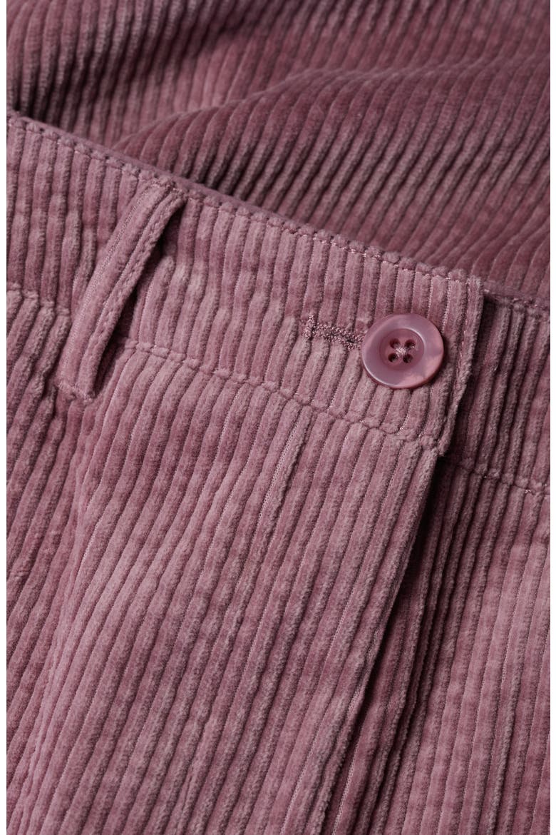 Asphodel Crop Wide Leg Corduroy Pants, Alternate, color, ELDERBERRY