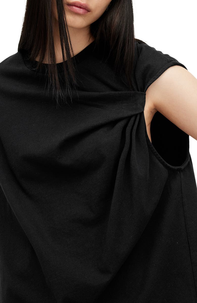 AllSaints Onyx Twist Sleeve T-Shirt, Alternate, color,