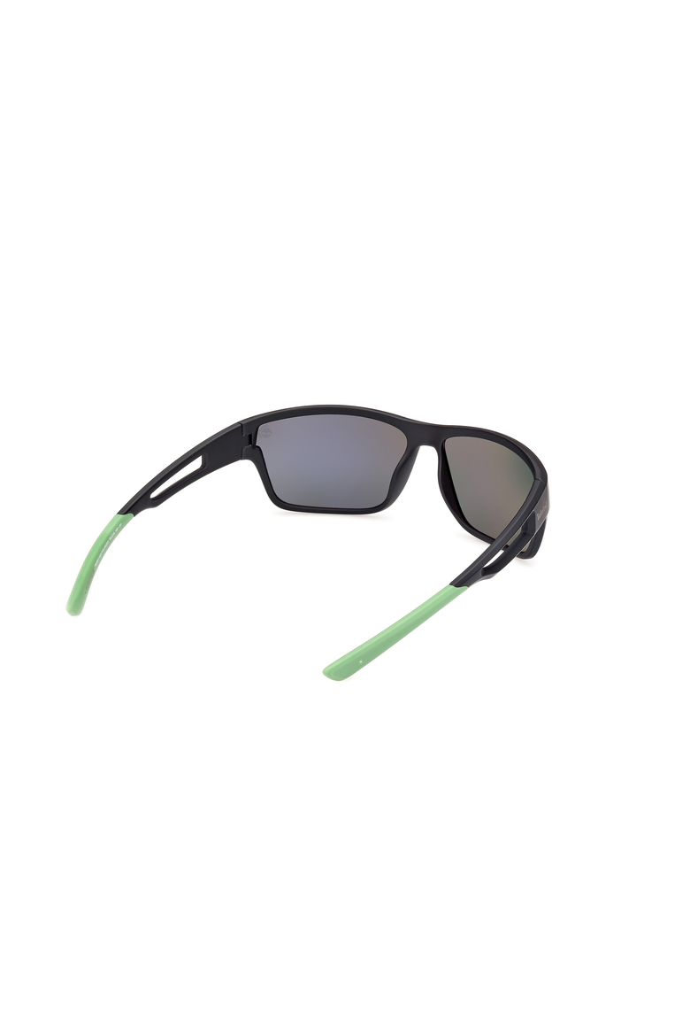 Square Sport Polarized Sunglasses, Alternate, color, Matte Black / Green