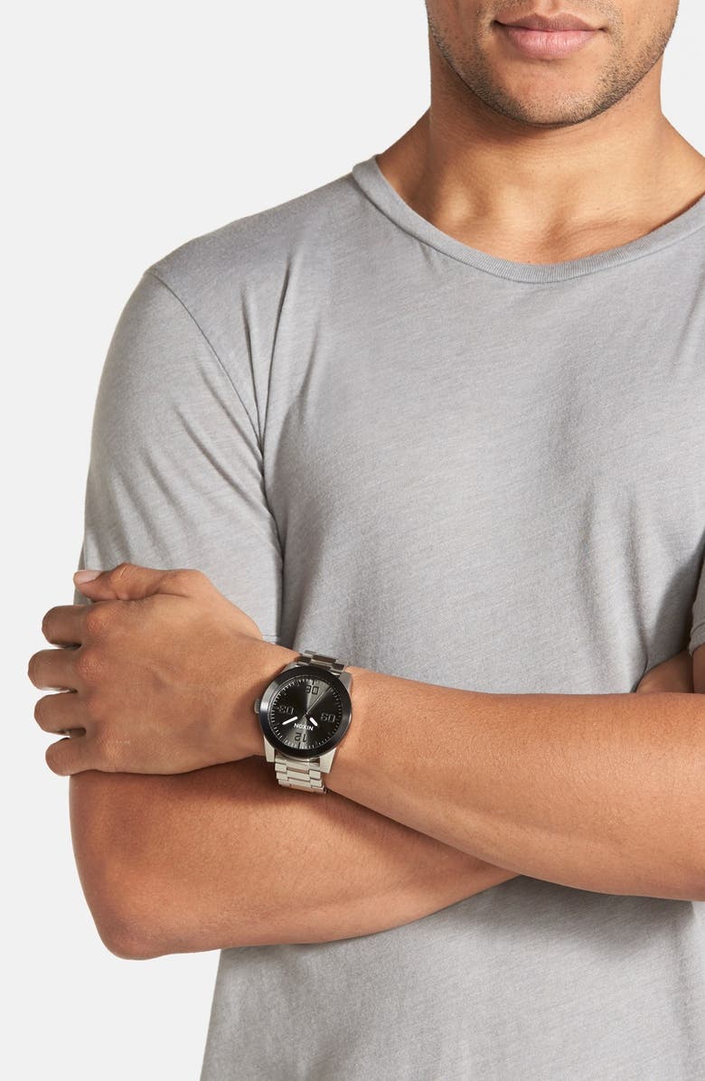 Nixon 'The Corporal' Bracelet Watch, 48mm, Alternate, color, 