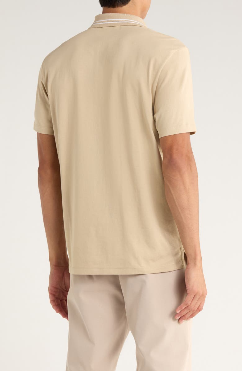 Calvin Klein Tipped Knit Polo, Alternate, color, White Pepper