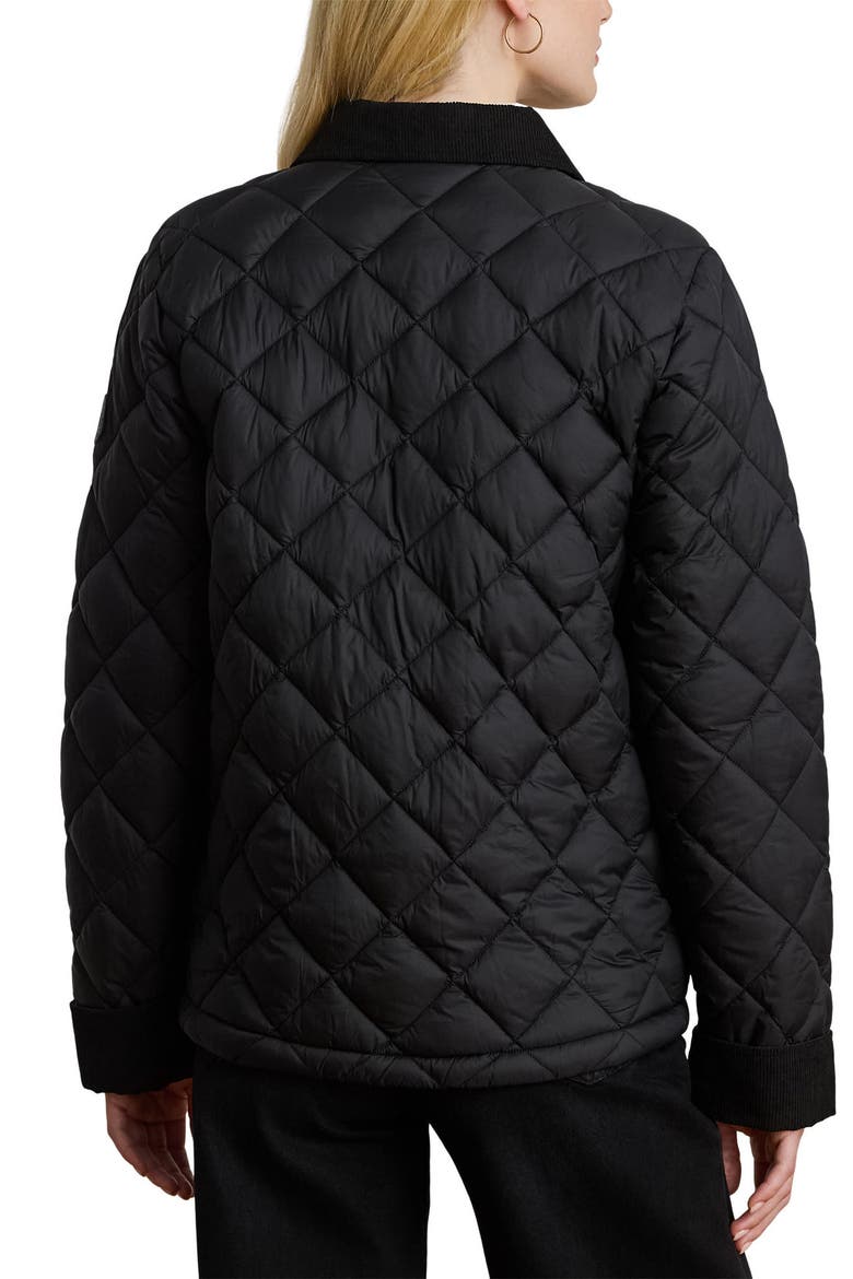 Diamond Quilted Jacket, Alternate, color, BLACK