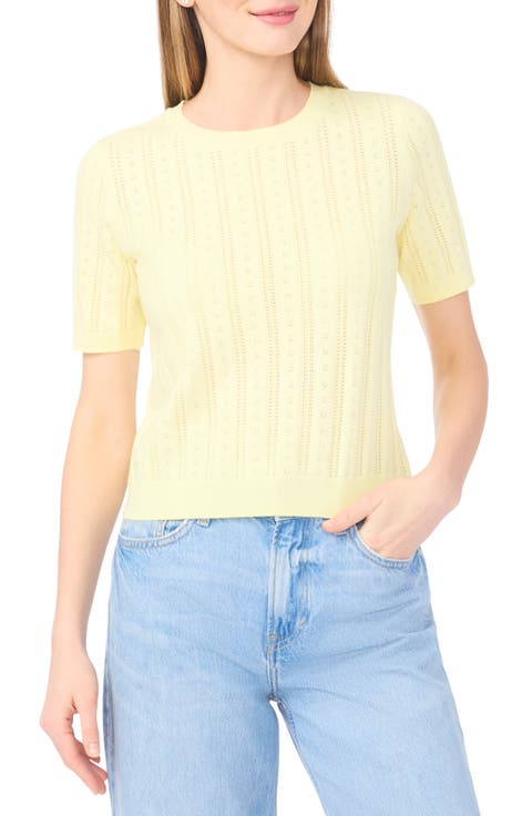 Pointelle Knit Sweater