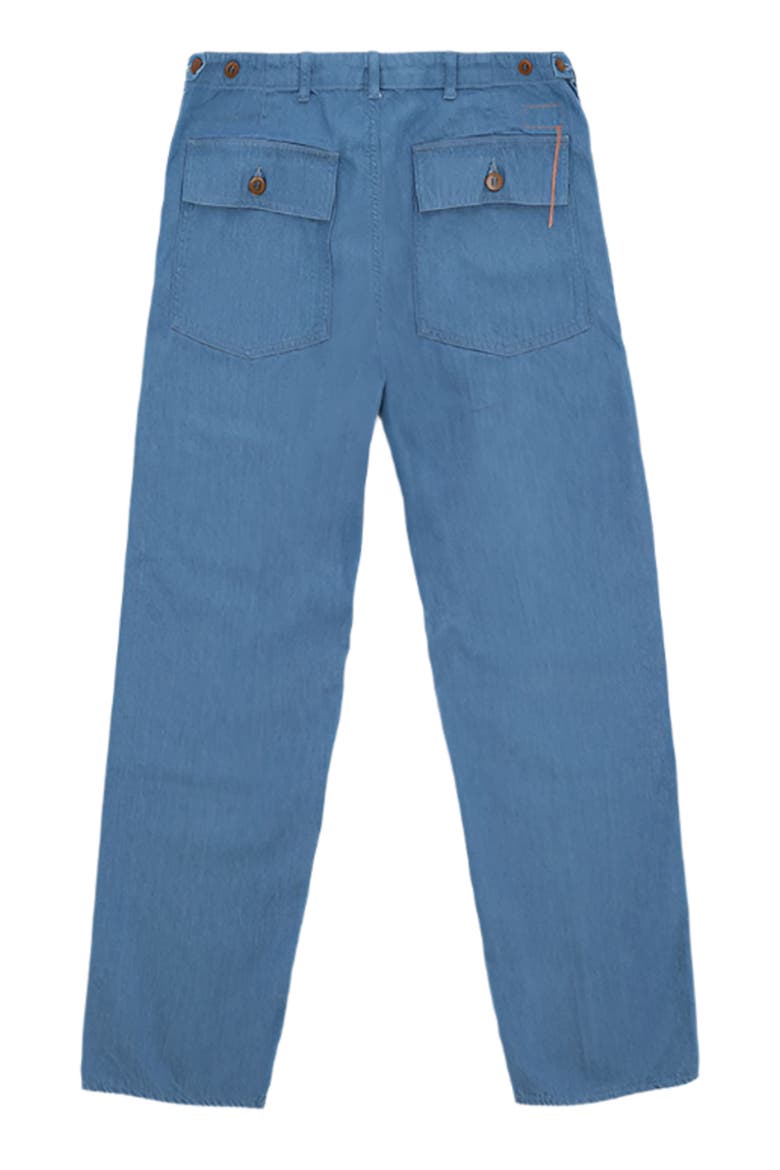 Japanese Denim Fatigue Trousers, Alternate, color, SKY