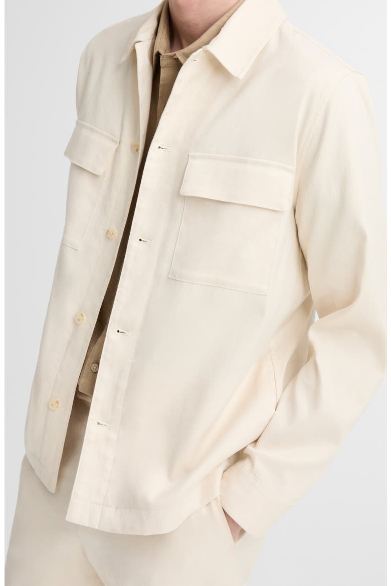 Stretch Linen & Cotton Chore Coat, Alternate, color, BONE