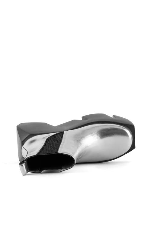 United Nude Bull Chelsea Boot In Silver