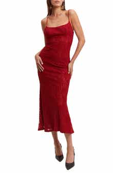 Ruby Lace Sleeveless Midi Dress