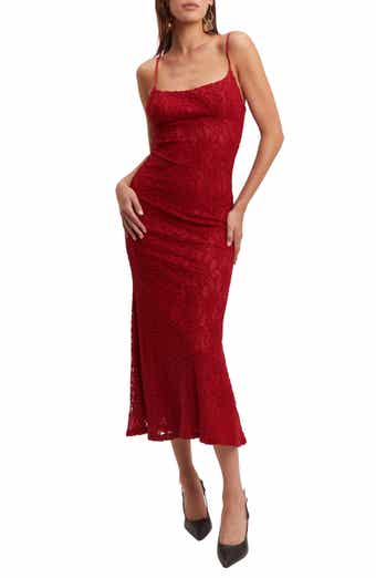 Ruby Lace Sleeveless Midi Dress