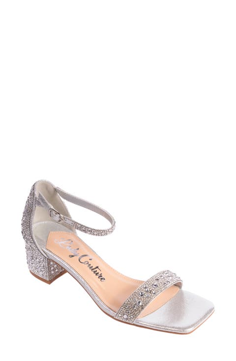 Dazzle Crystal Embellished Block Heel Sandal (Women)