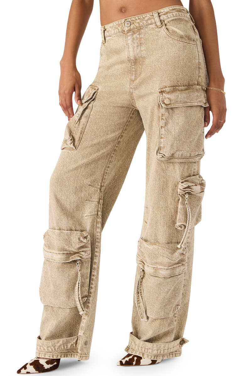 Steve Madden Duo Cargo Pants, Alternate, color, Cafe Au Lait