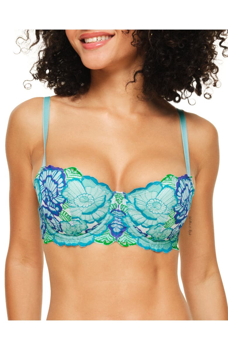 Adore Me Colete Contour Balconette Bra, Main, color, Floral Blue