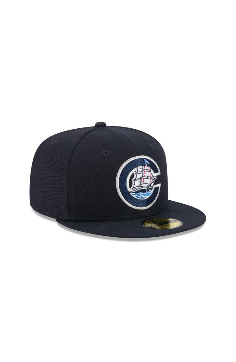 New Era Men's New Era Navy Columbus Clippers Theme Nights 59FIFTY Fitted Hat, Alternate, color,