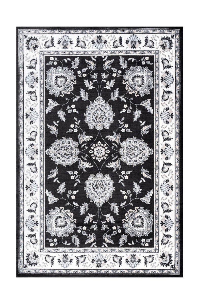JONATHAN Y Cherie French Cottage Area Rug, Main, color, Black/Cream