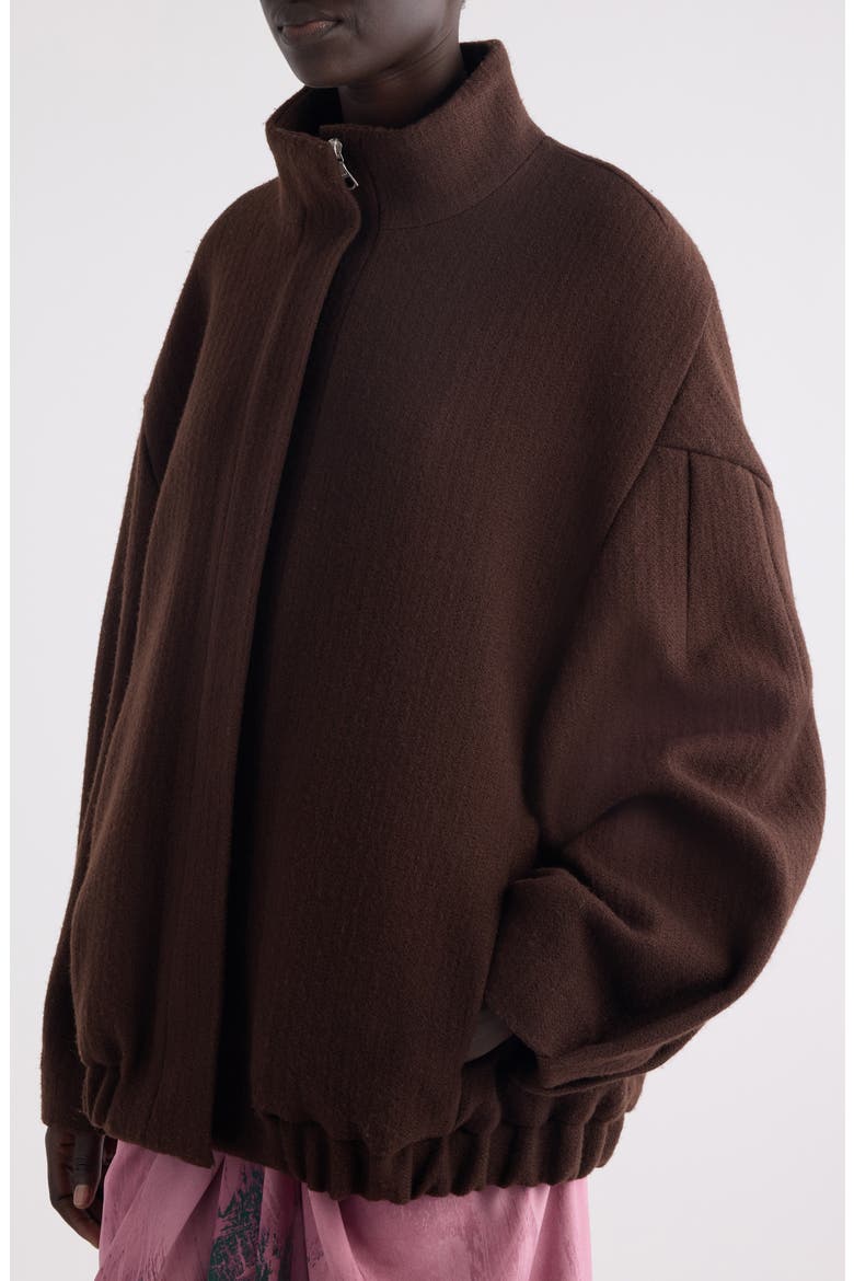 Voles Oversize Wool Jacket, Alternate, color, BROWN
