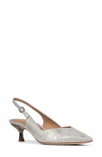 Donald Pliner Sodashi Snakeskin Embossed Pointed Toe Slingback Pump