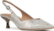 Donald Pliner Sodashi Snakeskin Embossed Pointed Toe Slingback Pump