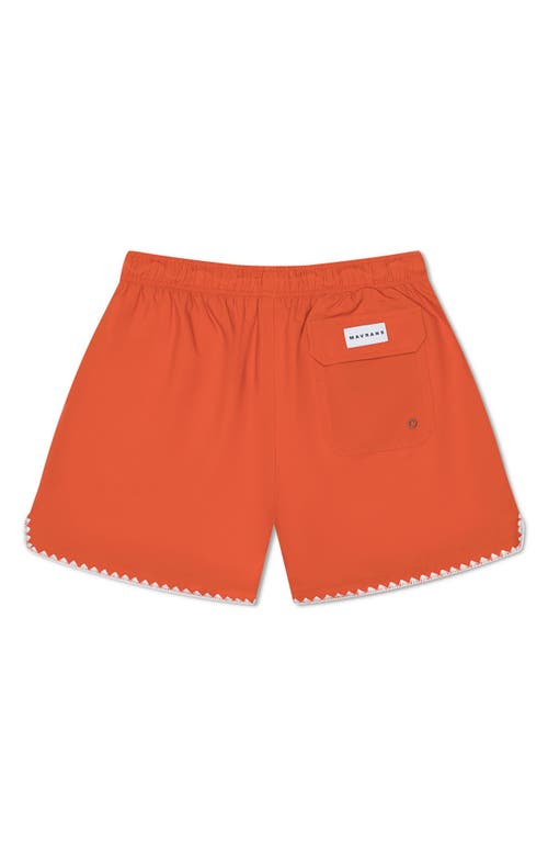 Mavrans Stitch Waterproof Swim Trunks In Orange