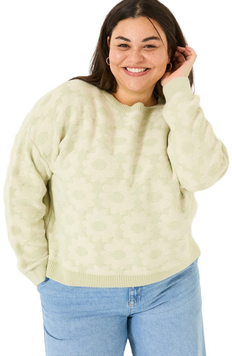 FatFace Plus Size Floral Sweater, Main, color, 