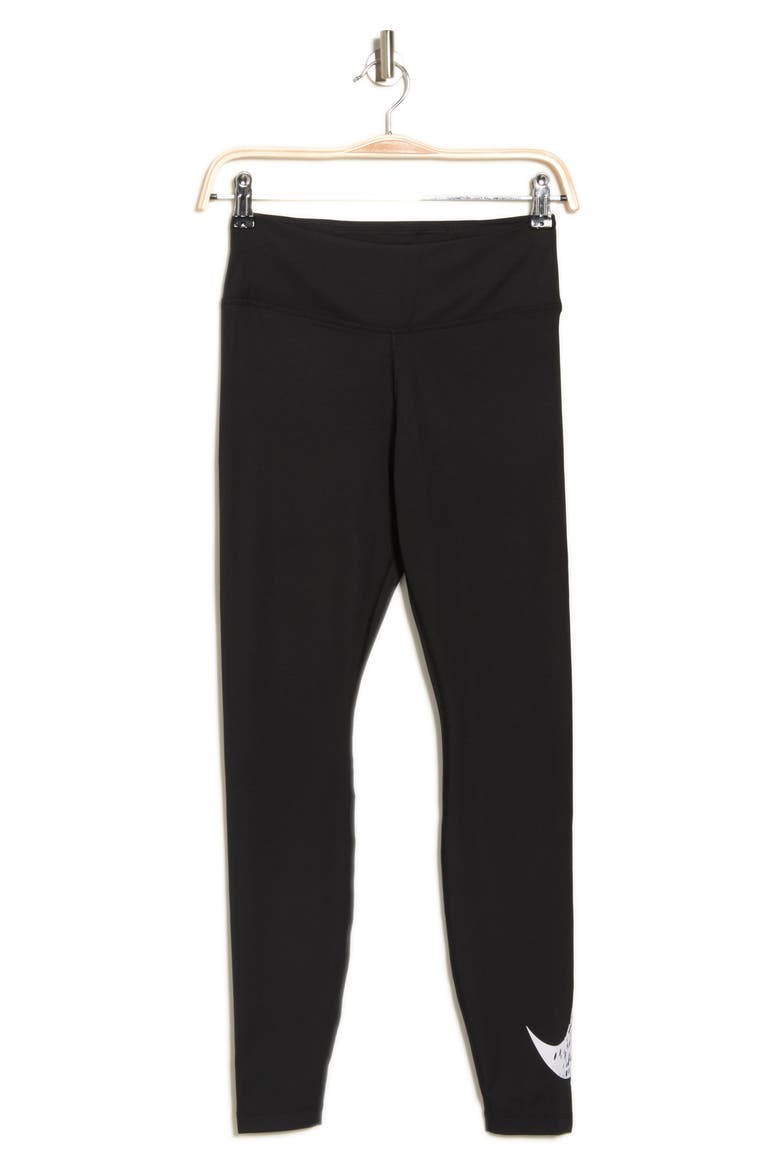 Dri-FIT Swoosh Mid Rise 7/8 Running Tights, Alternate, color, 010 BLACK/ REFLECTIVE SILV
