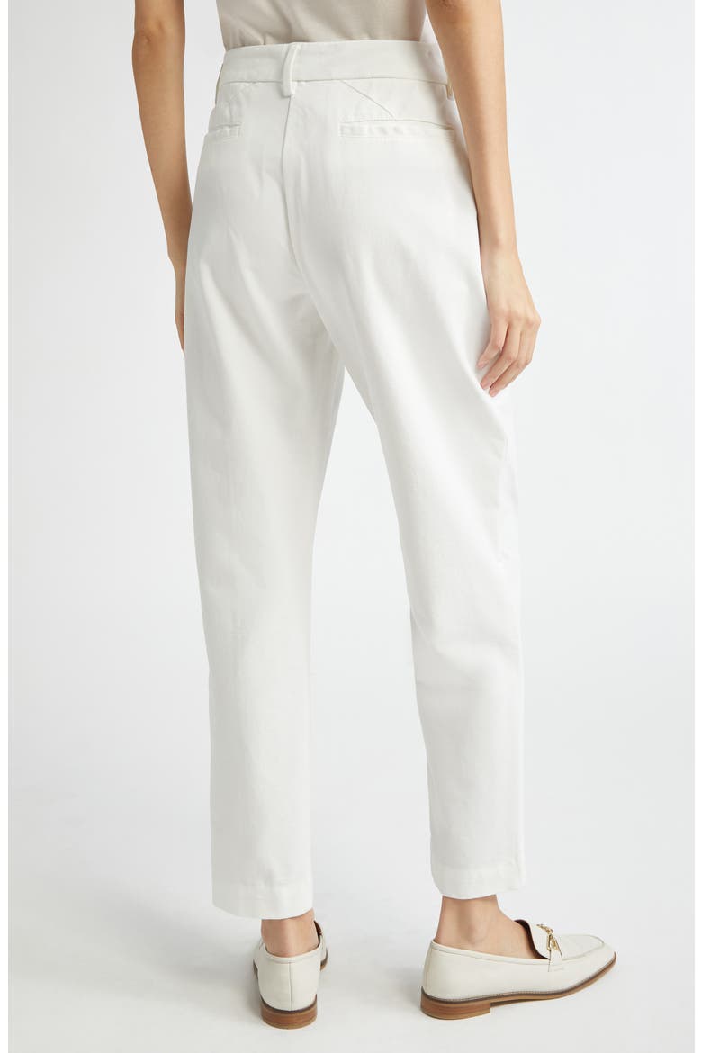 Cotton Blend Slim Fit Pants, Alternate, color, WHITE